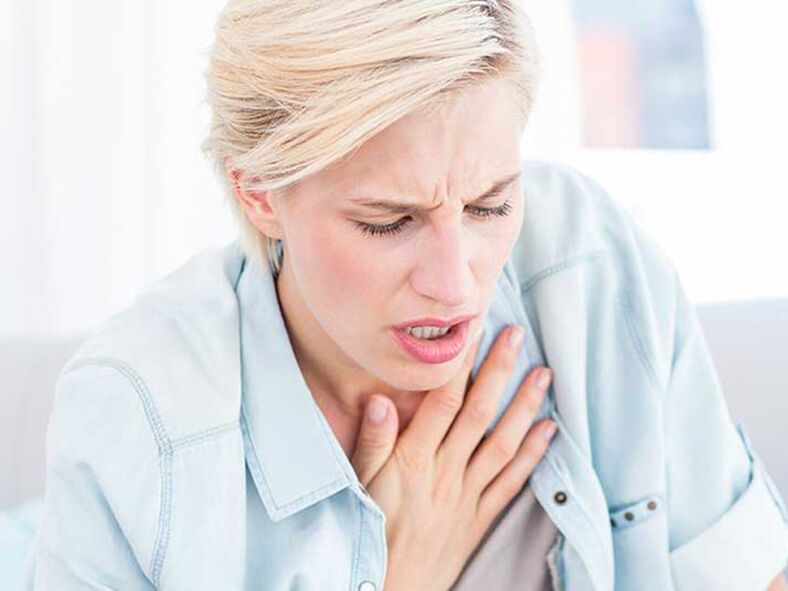 Dihanje s torakalno osteohondrozo povzroča bolečino in občutek stiskanja
